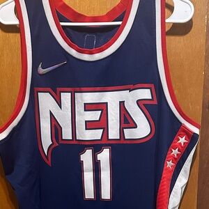 Nike Nets Jersey in Dark Blue with Red and White